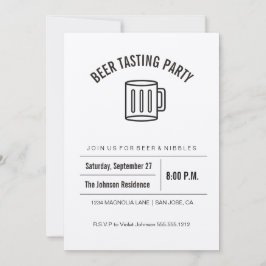 Convite do provando da cerveja da coleção de Kraft