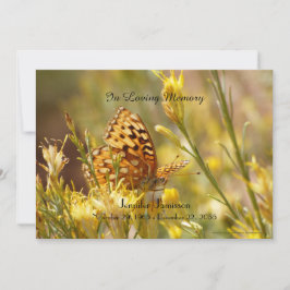 Convite do Serviço Memorial, Borboleta Amarela