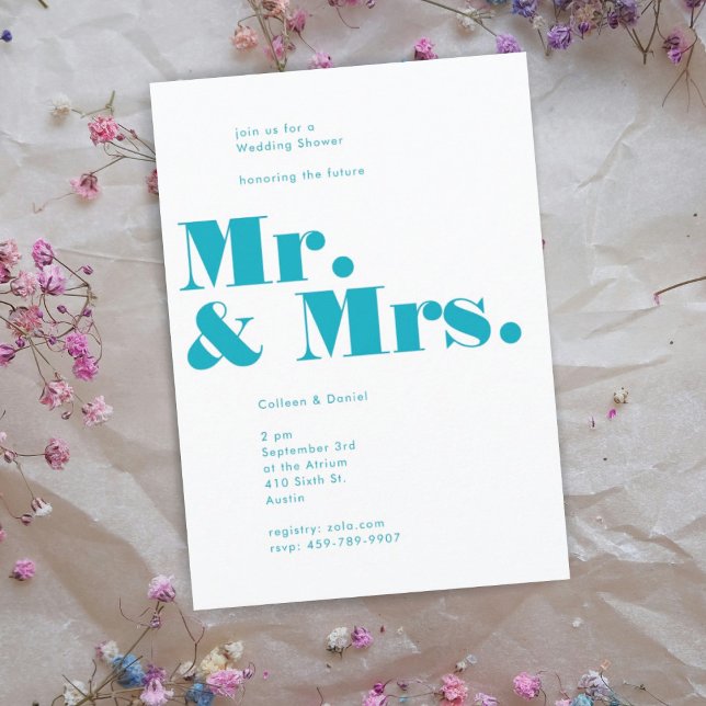 Convite do Sr. & Sra. Chá de casamento (Criador carregado)