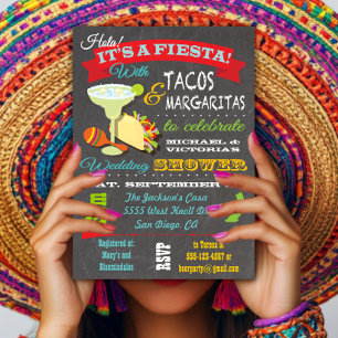 Convite do Tacos e do chá de casamento do Tequila