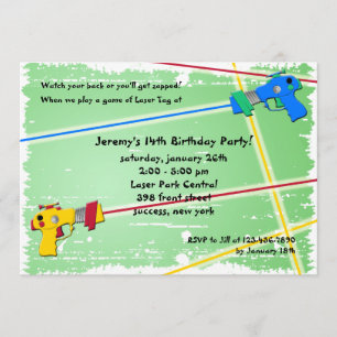 Convite do Tag do laser