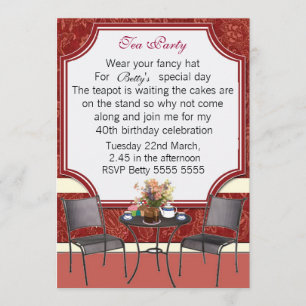 Convite do tea party