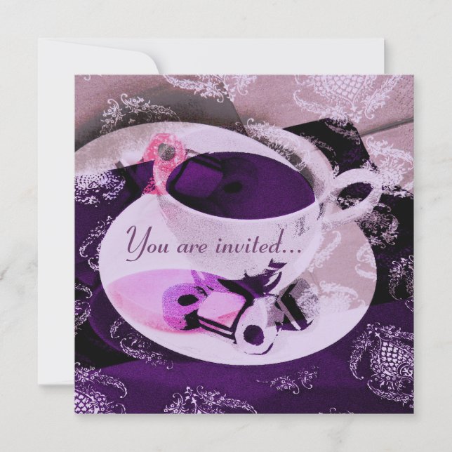 convite do tea party (Frente)