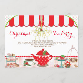 Convite do tea party do Natal