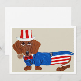Convite do Tio Sam Dachshund