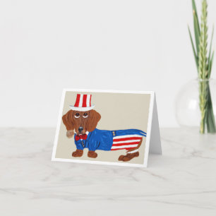 Convite do Tio Sam Dachshund