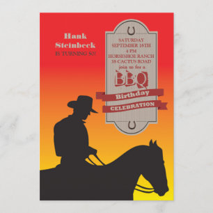 Convite do vaqueiro do aniversário