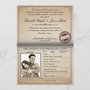 Convite Do Vintage Passport