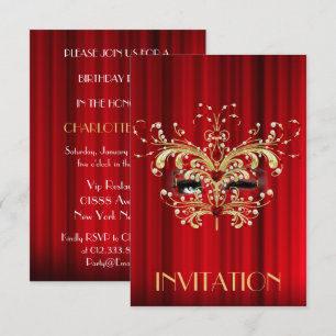 Convite do Vip do partido de surpresa de Marilyn