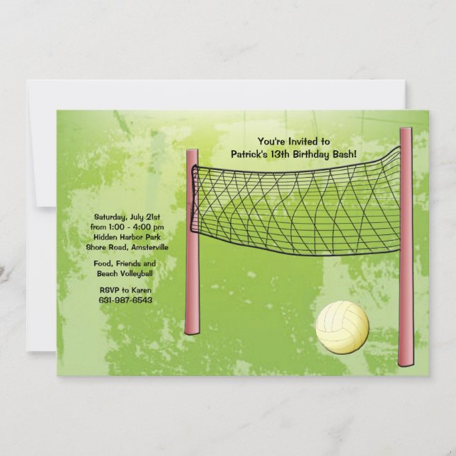 Convite do voleibol (Frente)