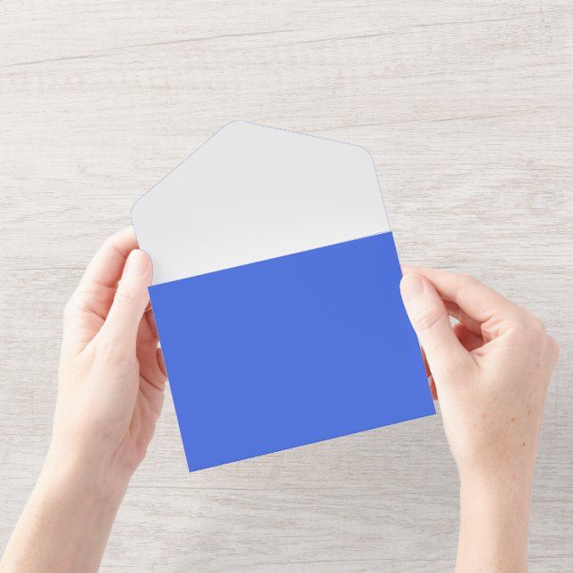 Convite Doblado Azul Real e Branco – Personalizáve (Abertura)