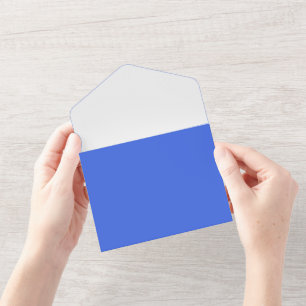 Convite Doblado Azul Real e Branco – Personalizáve