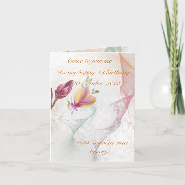 Convite dobrado  (Frente)