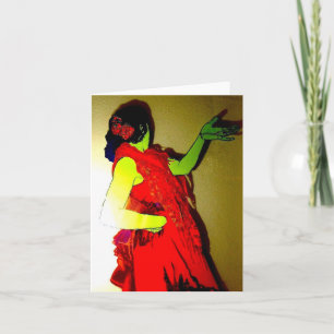 Convite dobrado à mão do Flamenco