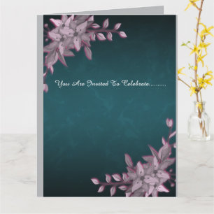 Convite Dobrado de Formatura com Floral Elegante