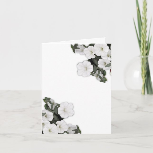 Convite Dobrado de Petúnia Branca (Frente)