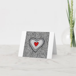 Convite dobrado para o coração do amor do rabisco