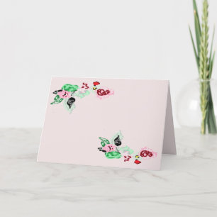 Convite dobrado : Rosas em uma vinha