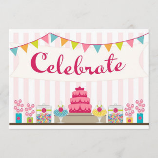 Convite doce da celebração