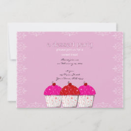 Convite doce do cupcake dos namorados