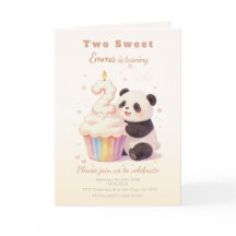 Doce Panda de Pastel de Aniversário de 2 Anos