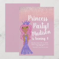 Convite Doodle Festa Princesa Fofa 