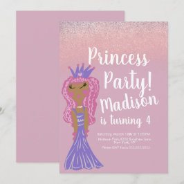 Convite Doodle Festa Princesa Fofa
