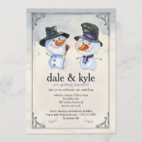 Convite dos companheiros do boneco de neve