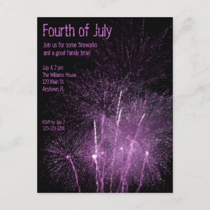 Convite dos fogos-de-artifício
