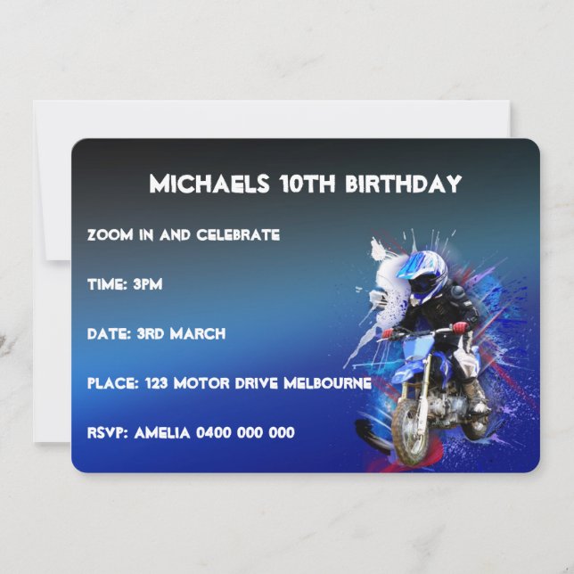 convite dos motorcross (Frente)