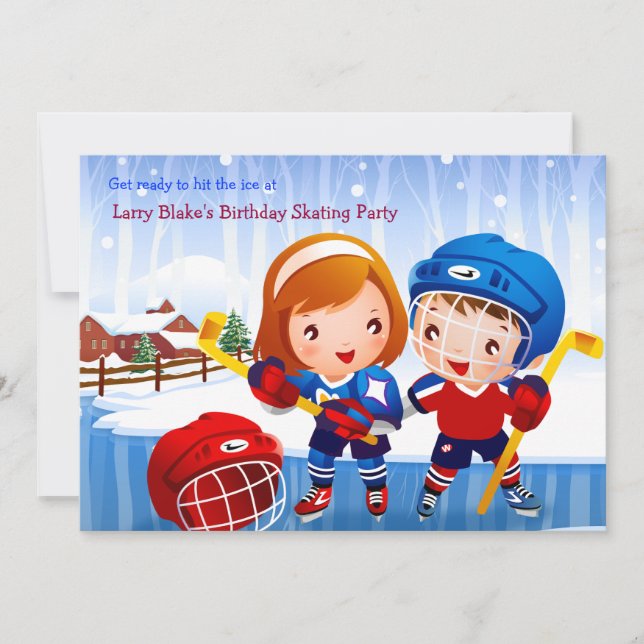 Convite dos pequenos do hóquei em gelo (Frente)