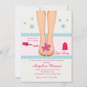 Convite dos pés de Pedicured