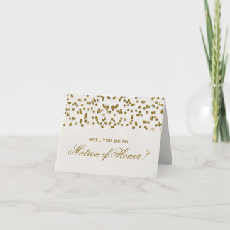 Convite Dourada Glamor Glitter Confetti seja Matriz de Hon
