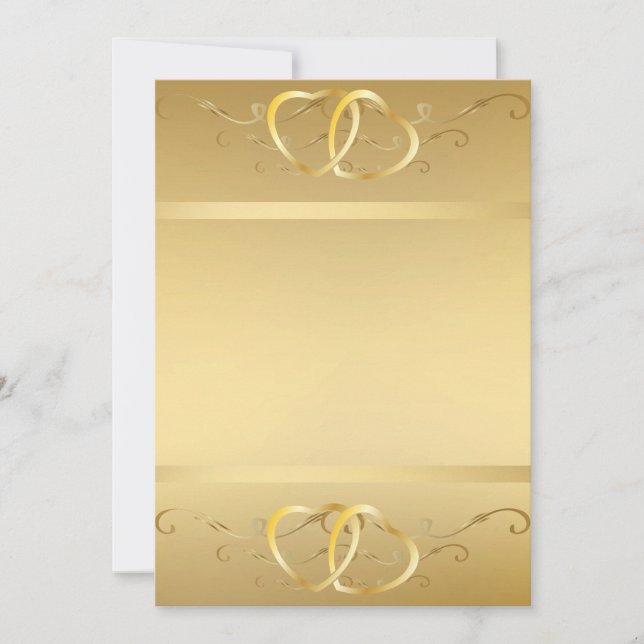 Convite Dourado Coração3 (Frente)