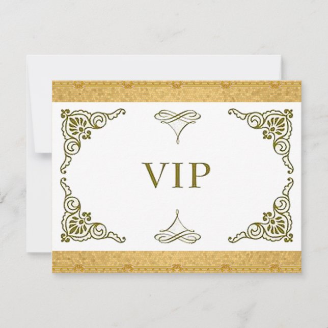 Convite Dourado do VIP (Frente)