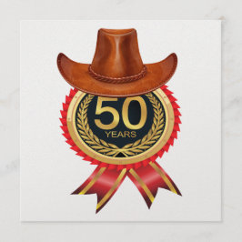 Convite Dourado Elegante Western 50