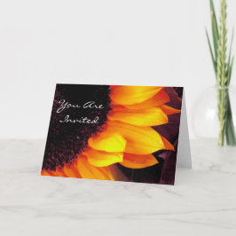 Convite Dourado Floral De Girassol Você É Convidado Para C