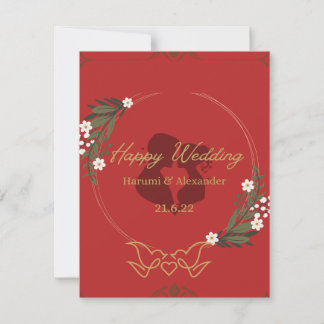 Convite Dourado para Casamento