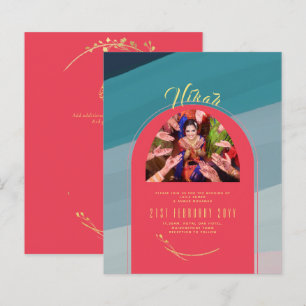 Convite Dourado para casamento de FOTOS NIKAH Teal