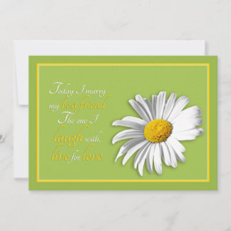 Convite Dourado para Casamento de Margarida Verde