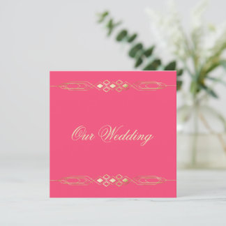 Convite Dourado para Casamento Glamoroso