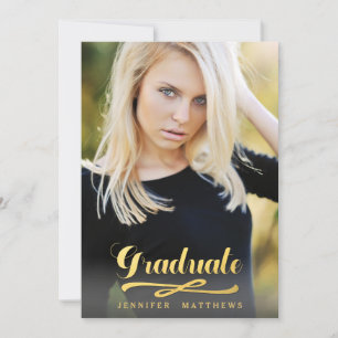 Convite Dourado para Festa de formatura de Quadros