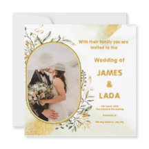 Convite Dourado para Festas de casamento de Luxo V