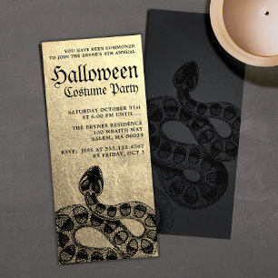 Convite Dourado para Serpente do Partido do Hallow