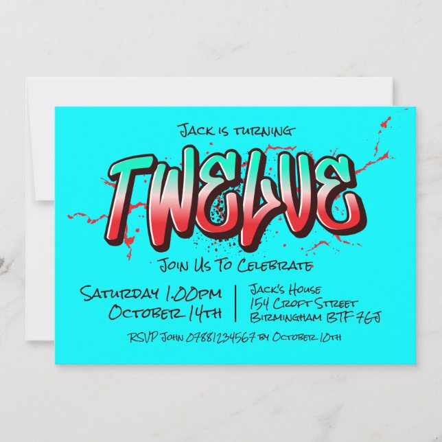 Convite Doze Grafite Brilhante (Frente)