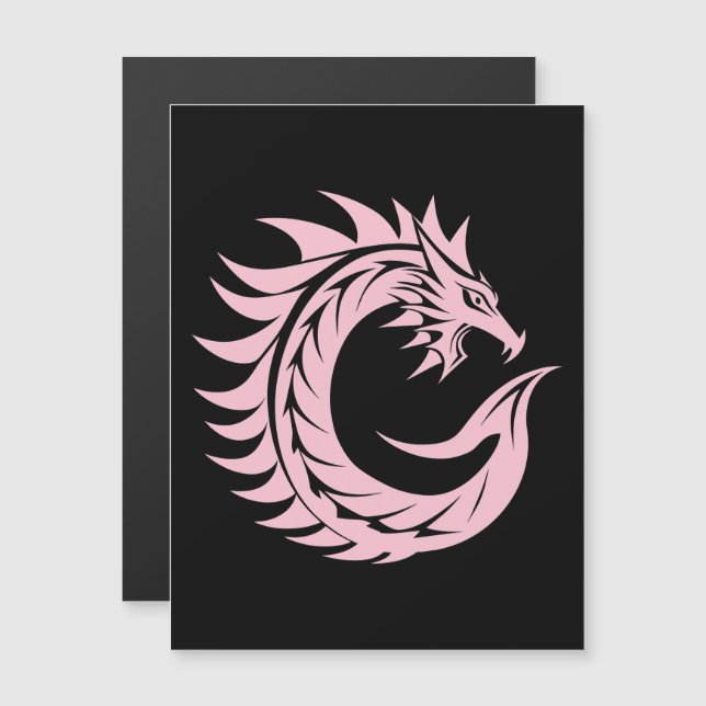 Convite Dragon Styled Letter C, Dragon Alphabet, Monogram (Frente/Verso)
