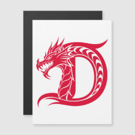 Convite Dragon Styled Letter D, Dragon Alphabet, Monogram