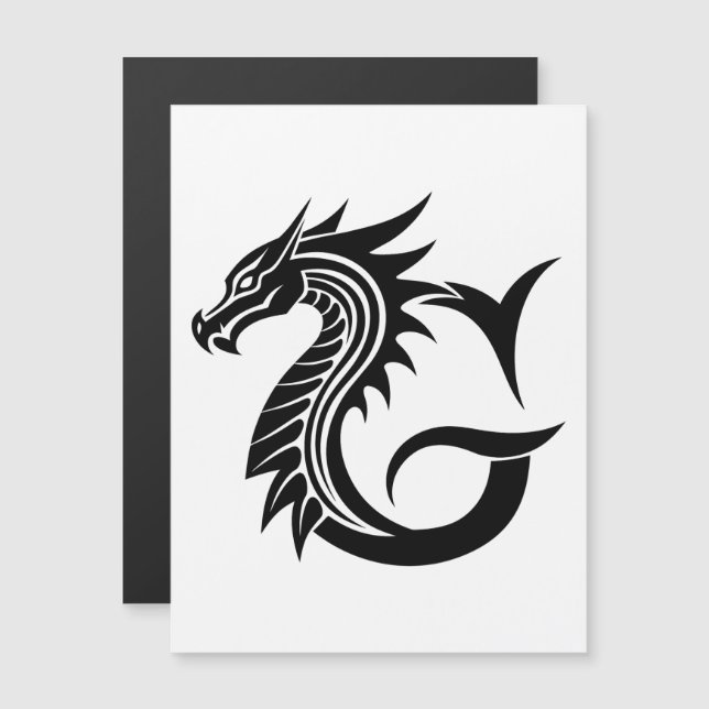 Convite Dragon Styled Letter G, Dragon Alphabet, Monogram (Frente/Verso)
