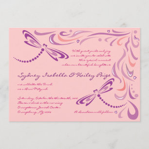 Convite DRAGONFLIES B'nai Mitzvah