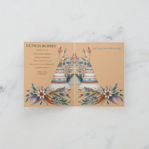 Convite Dreamcatcher num tema boêmico